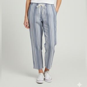 Sigrid Olsen NWT Navy and White Striped Linen Pants NWT
